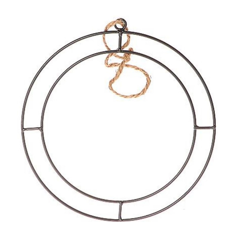 Argola Metalica Dupla D30 - Preto (Un)